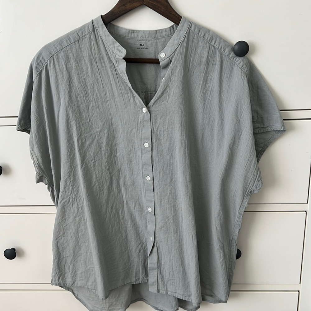 MUJI Short Sleeve Top Size M/L
